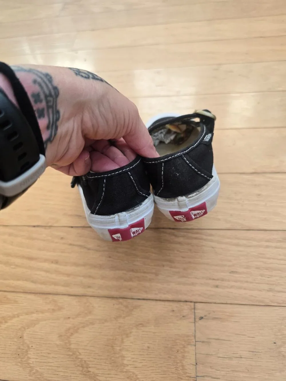 Vans | Style 93 Mary Jane Black Canvas Buckle Sneakerinas | Kids 12.5